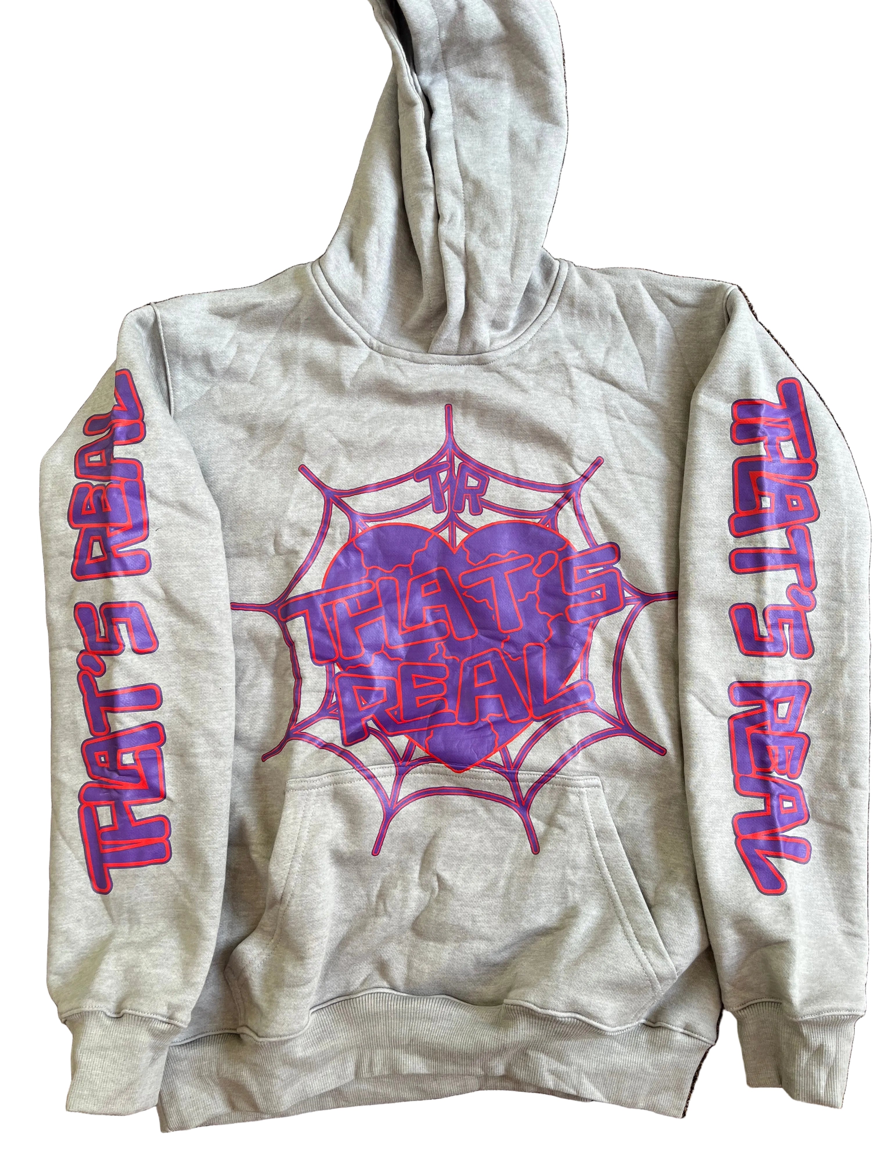 Gray&Purple That’s Real Hoodie